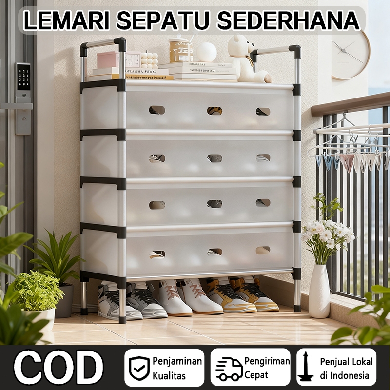 【COD】Rak Sepatu & Gantungan Tas Topi Anti Debu | Ready Stock Rak Penyimpanan Tertutup Serbaguna deng