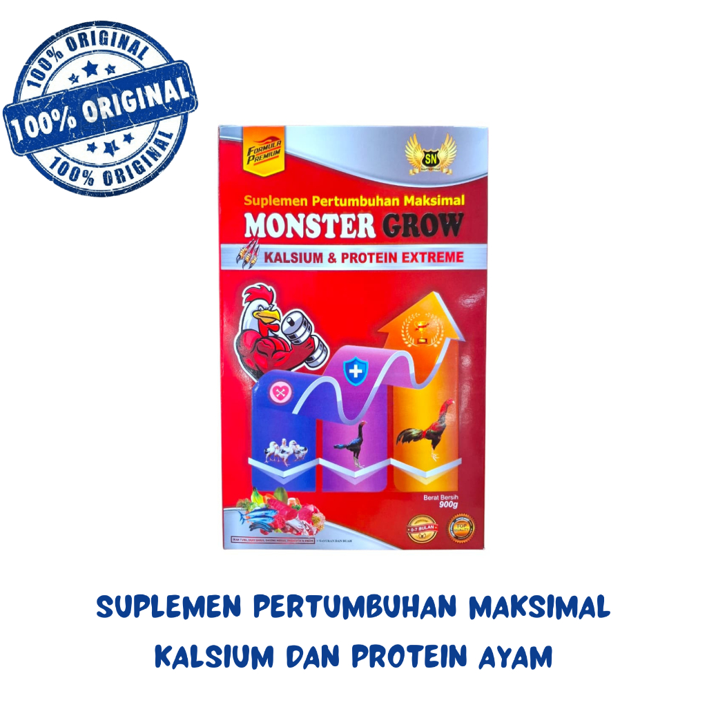MONSTER GROW 900 GRAM - suplemen pertumbuhan kalsium dan protein ayam