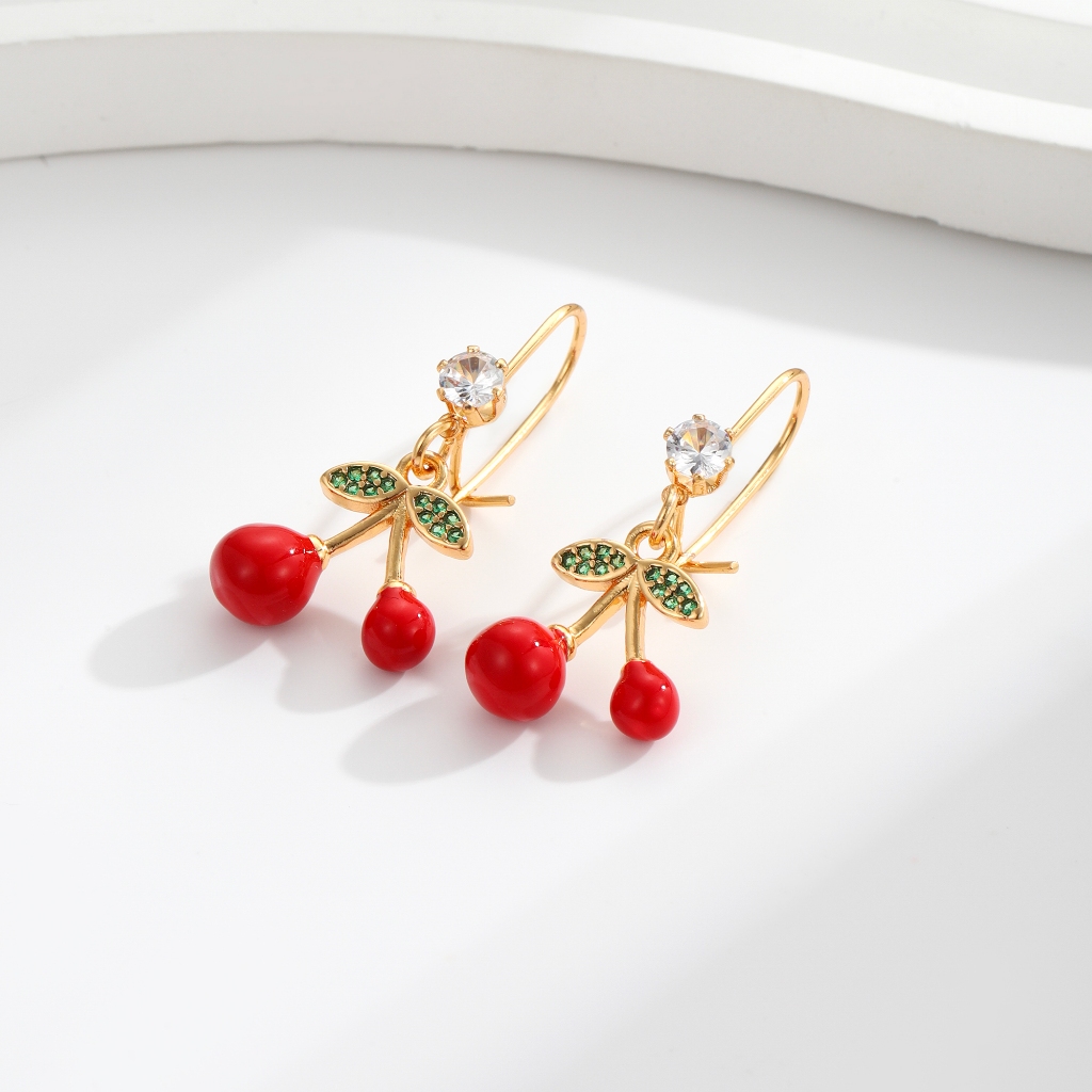 HYL JEWELRY Anting Titaniun emas batu bata titanium korea tusuk 607e