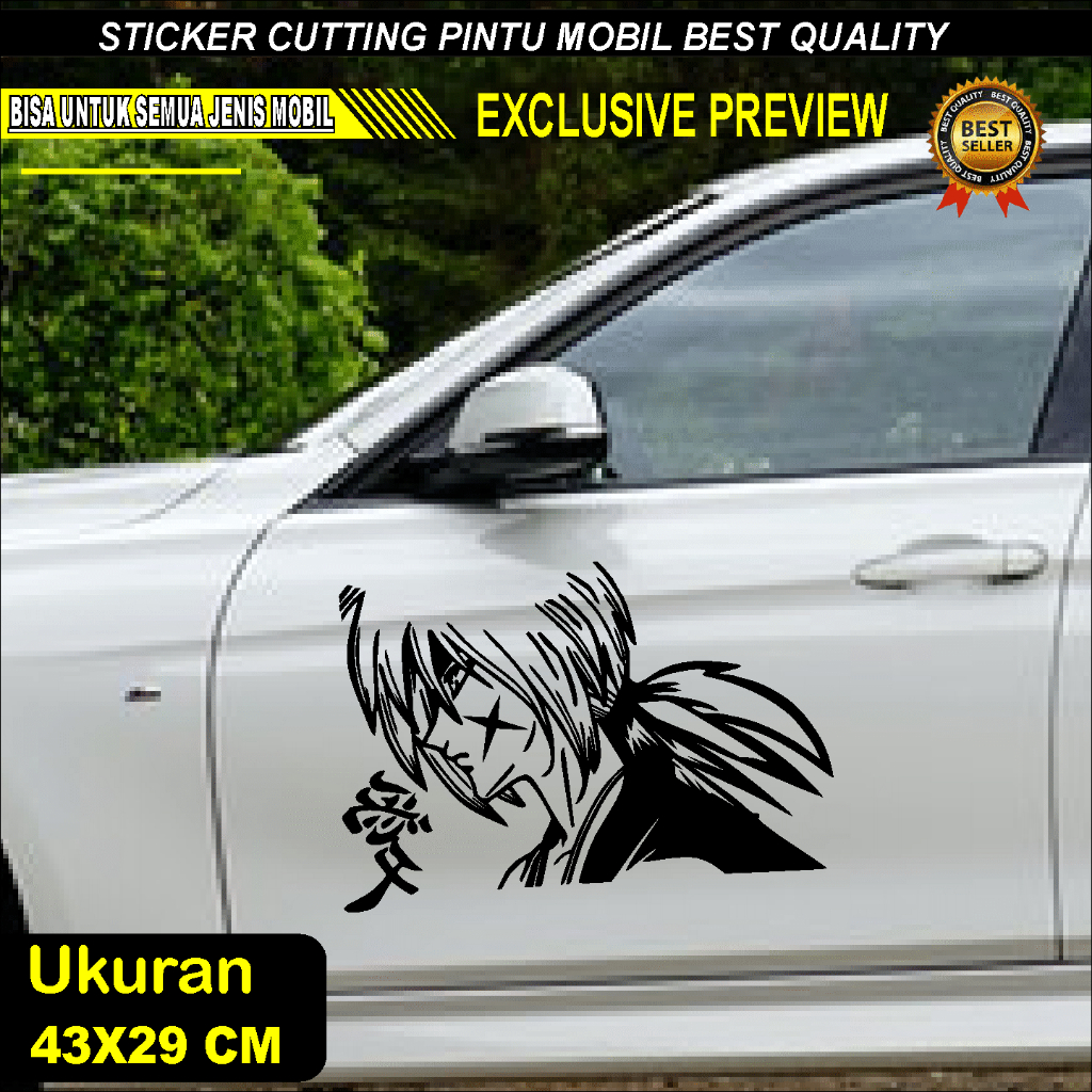 STICKER CUTTING PINTU MOBIL GAMBAR SAMURAIX NEW VARIASI