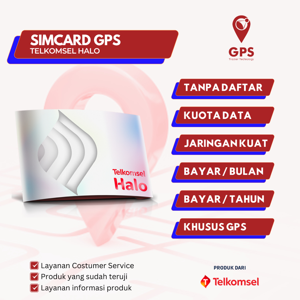 SimCard Kartu GPS Tracker Halo Telkomsel / Kartu GPS Tracker