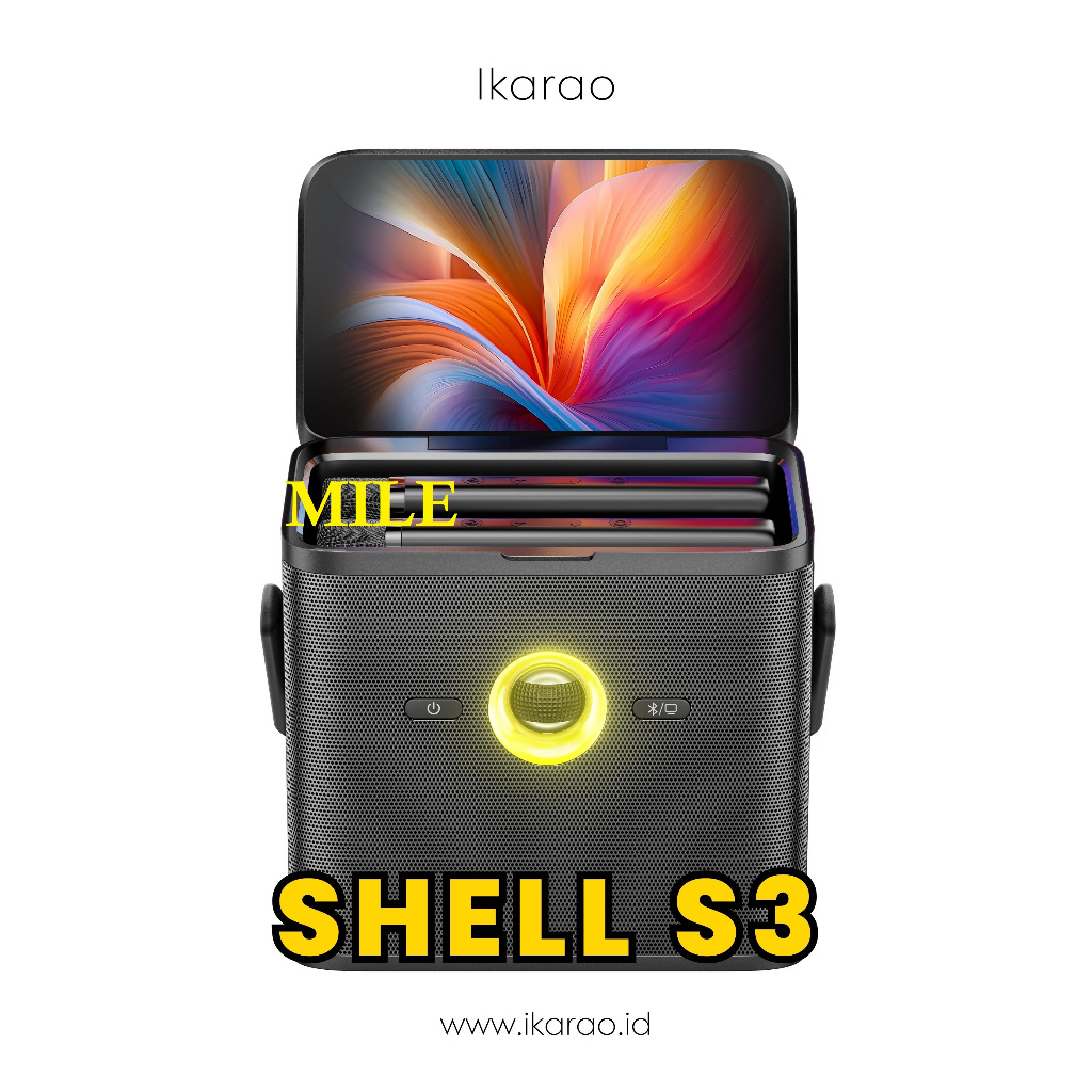 IKARAO Shell S3 Smart Karaoke Machine Wireless Speaker 6" inch Screen 8W