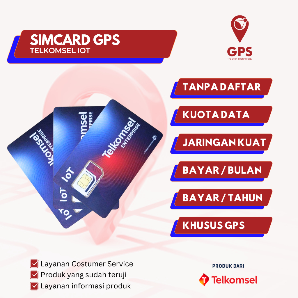 SimCard Kartu GPS Tracker IOT Telkomsel / Kartu GPS Tracker