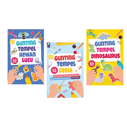 Buku Aktivitas Anak Gunting Tempel Ceria Hewan Lucu Dinosaurus | 3-5 Tahun - Mizan