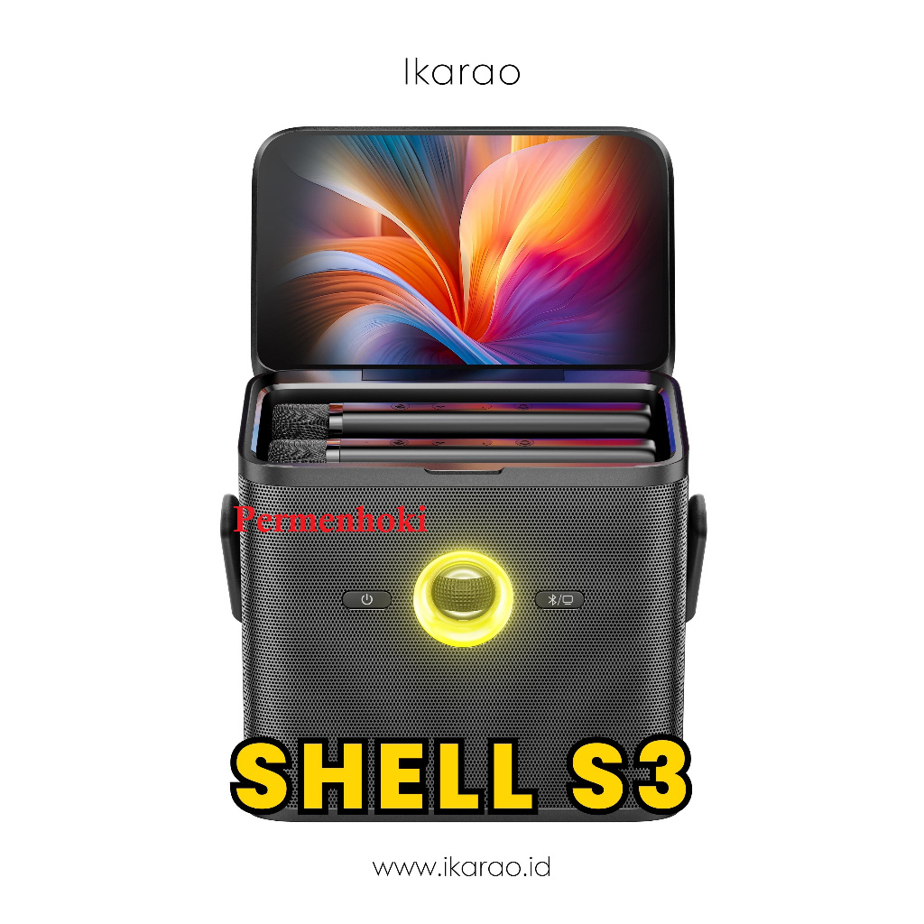 IKARAO Shell S3 Smart Karaoke Machine Wireless Speaker 6" inch Screen 8W