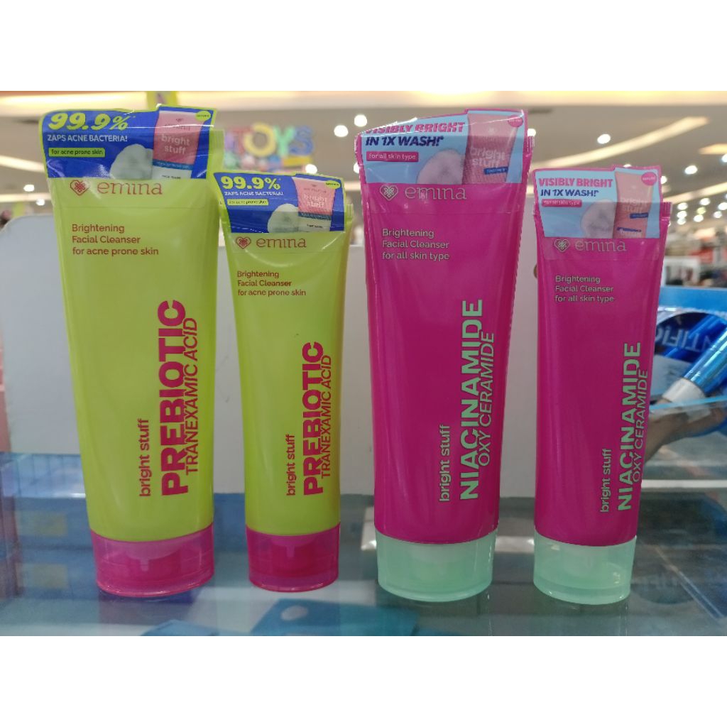 Emina Bright stuff  facial cleanser cuci muka untuk semua jenis kulit|kulit berjerawat