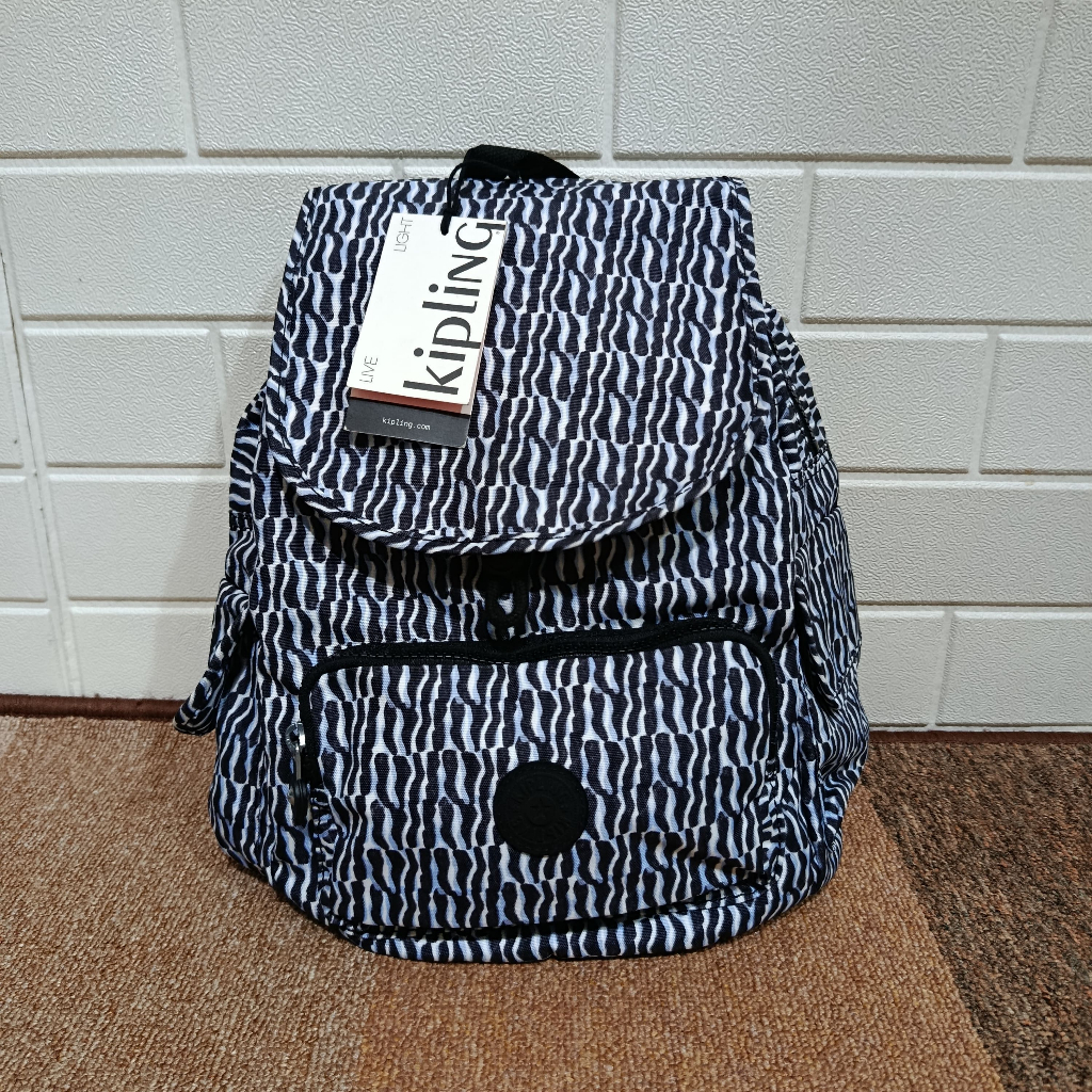 Tas Kipling City Pack S Basic Backpack Original Holiday Waves Ransel Kecil Wanita