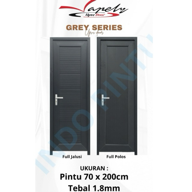 Pintu Kamar Mandi UPVC Vapely Grey