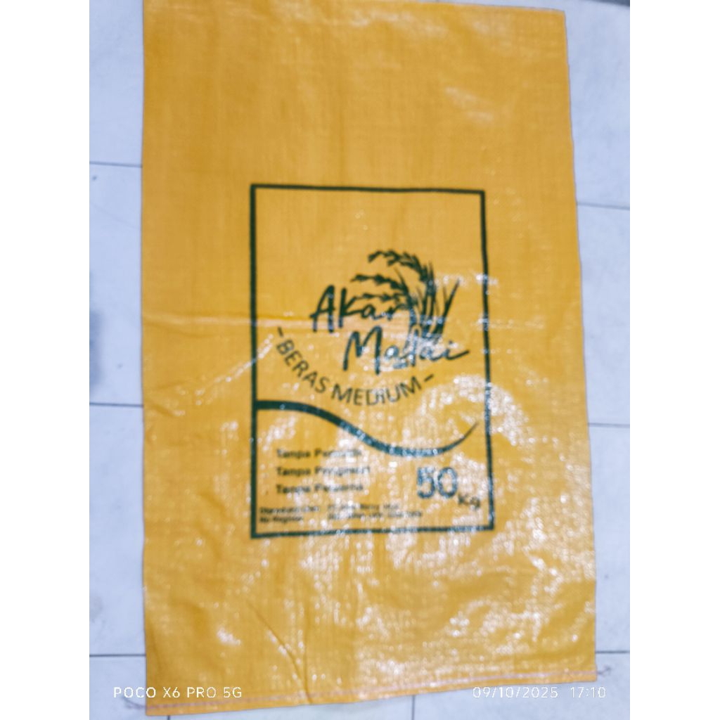 karung plastik beras medium baru 50 kg