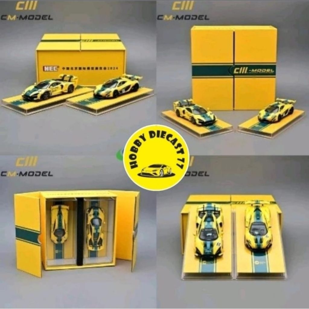 CM models Mclaren senna GTR dan P1 GTR Set Hobby Expo China 2024 exclusive set dapat 2 cars