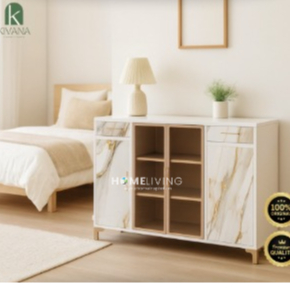HOMELIVING - BUFFET TAMU BESI - BUFFET RUANG TAMU - MEJA RUANG TAMU BESI