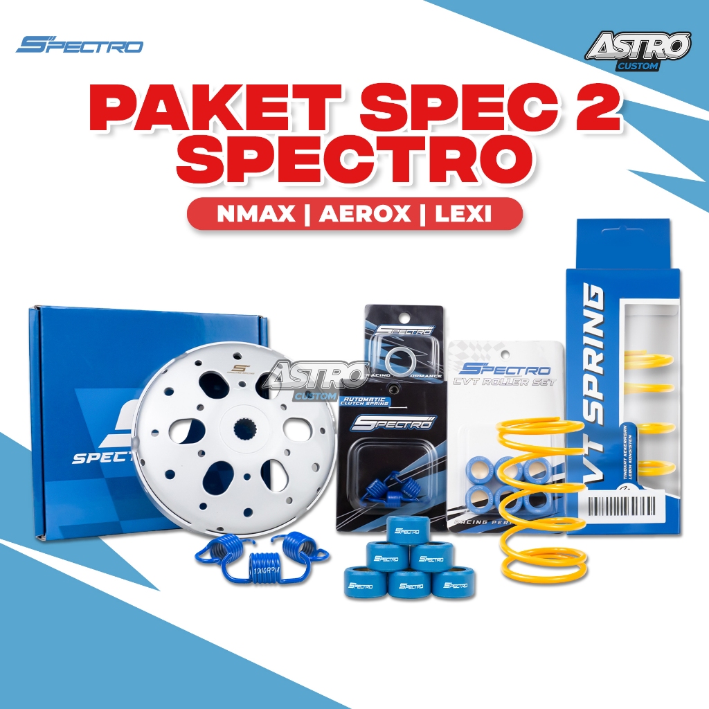 Spectro Paket Upgrade CVT Spec 2 Nmax 155 Aerox 155 Lexi 125 Mangkok Ganda Roller Per RPM Racing