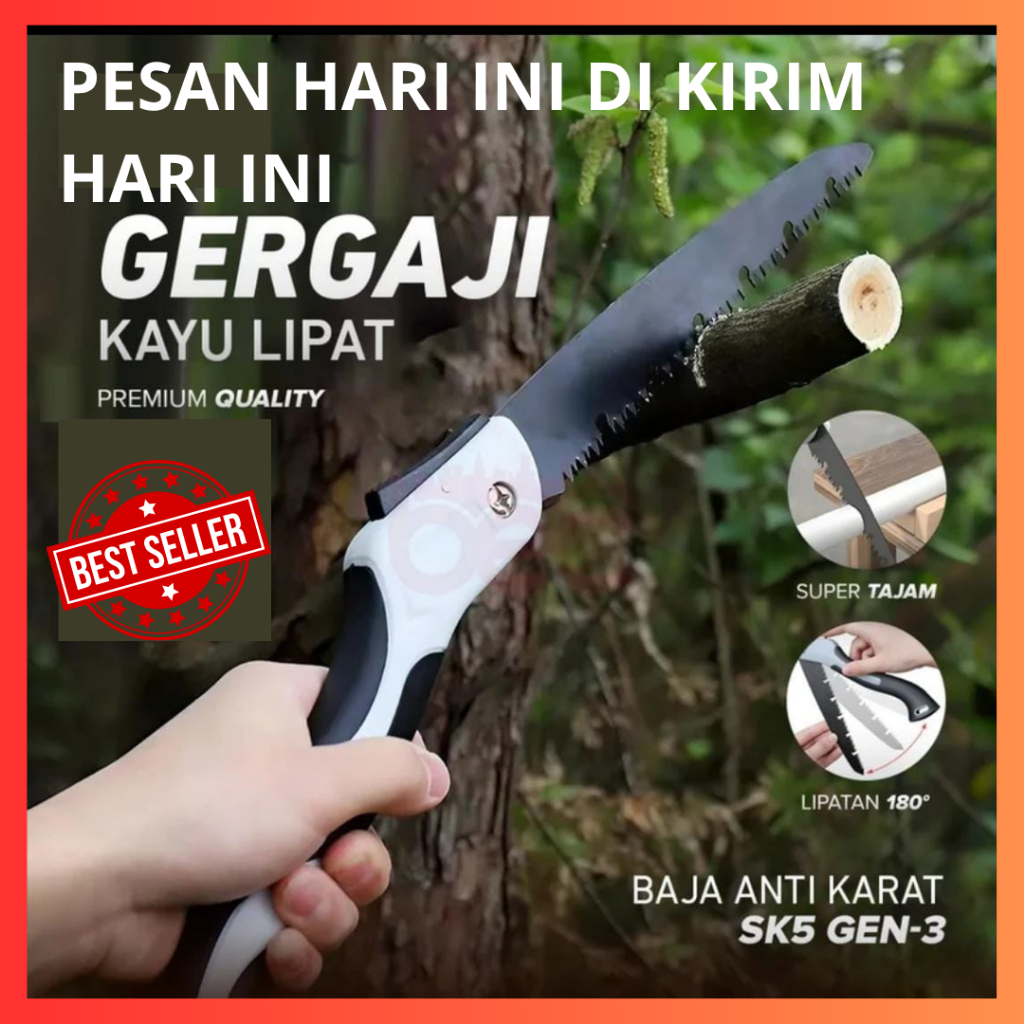 Gergaji kayu lipat otomatis anti karat design jerman premium ORIGINAL