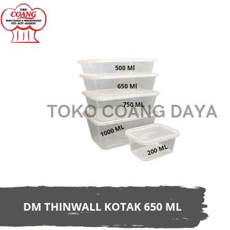 DM THINWALL FOOD CONTEINER KOTAK 600 ML