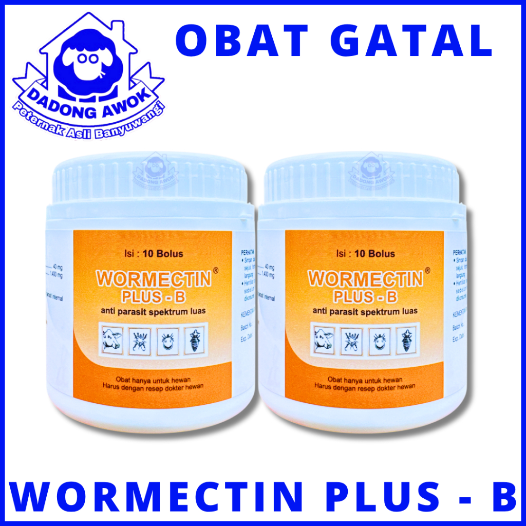 WORMECTIN PLUS B 1 Bolus - OBAT PARASIT GUDIK - GATAL - KUTU - TERNAK KAMBING SAPI DOMBA - WORMEXTIN