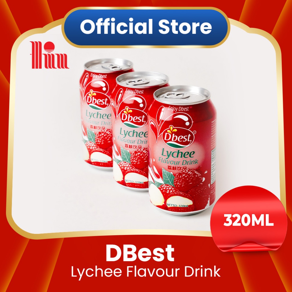 Minuman Kaleng D'best Lychee 320 ml