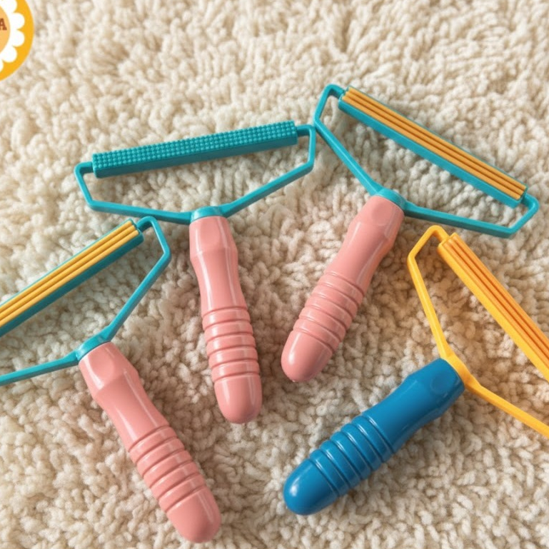 sikat pembersih karpet 2 sisi (pembersih bulu karpet)