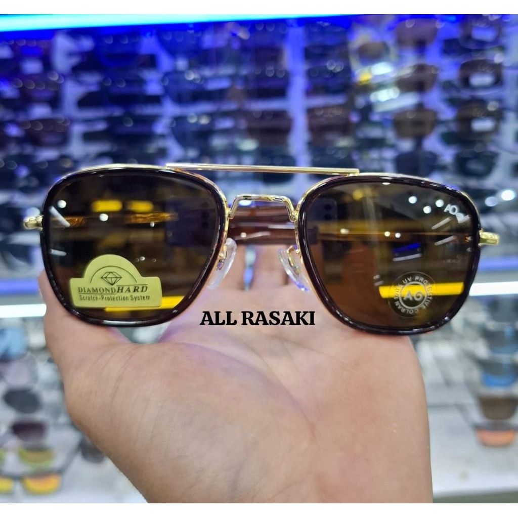 kacamata pria antisilau kacamata AO kaca asli diamond hard