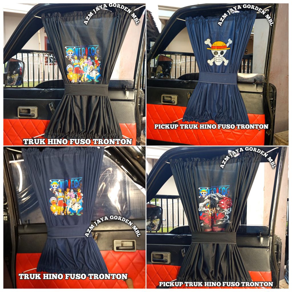 gorden mobil/Tirai mobil kaca samping/ Gorden mobil pickup truk Hino Fuso tronton/ gorden pintu mobi