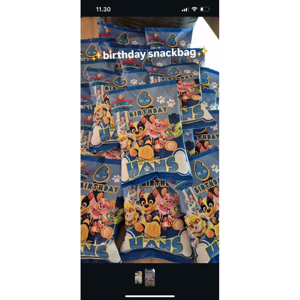 snack bag / pouch snack / snack ultah anak