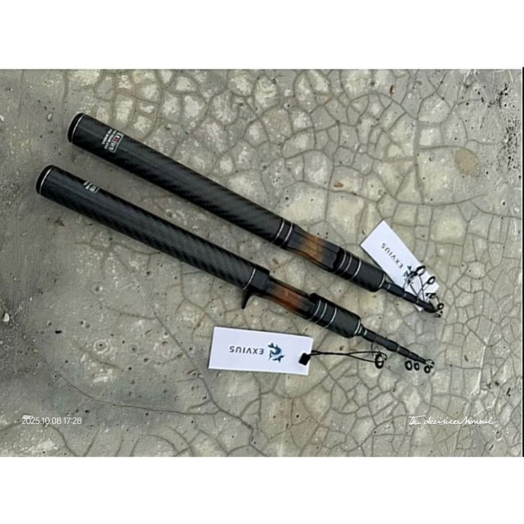 joran UL casting carbon solid padat size 180cm