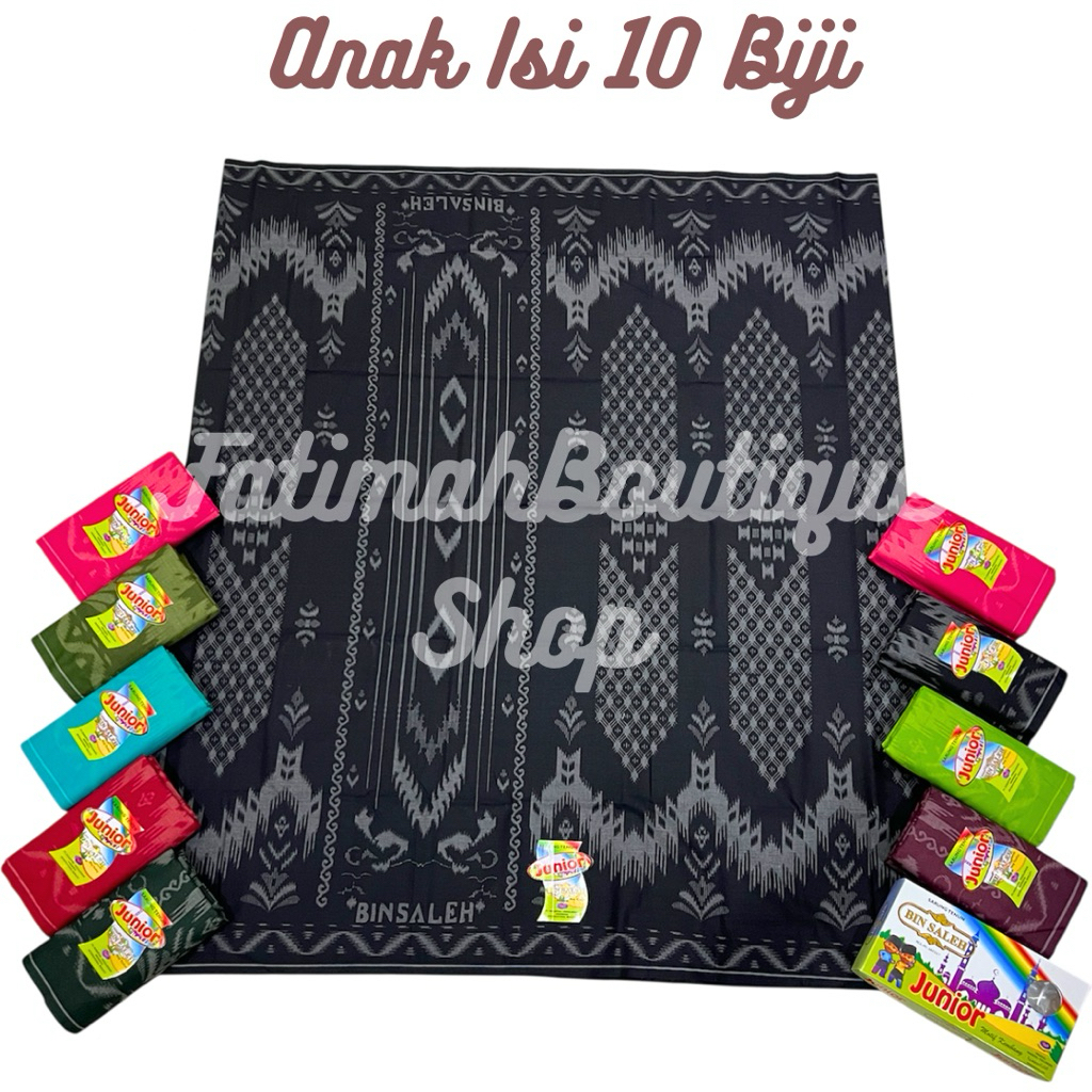 Grosir Isi 10 Biji Sarung Anak Bin Saleh junior Motif Kembang Per 10 Pcs Murah Sarung Tenun Pria Lak