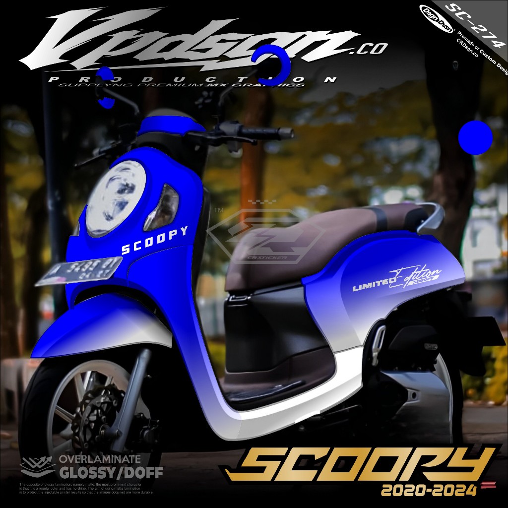 DECAL SCOOPY NEW 2020-2024 FULL BODY ANTI LUNTUR BISA COD Decal Stiker Scoopy 2020-2023 Stiker All N