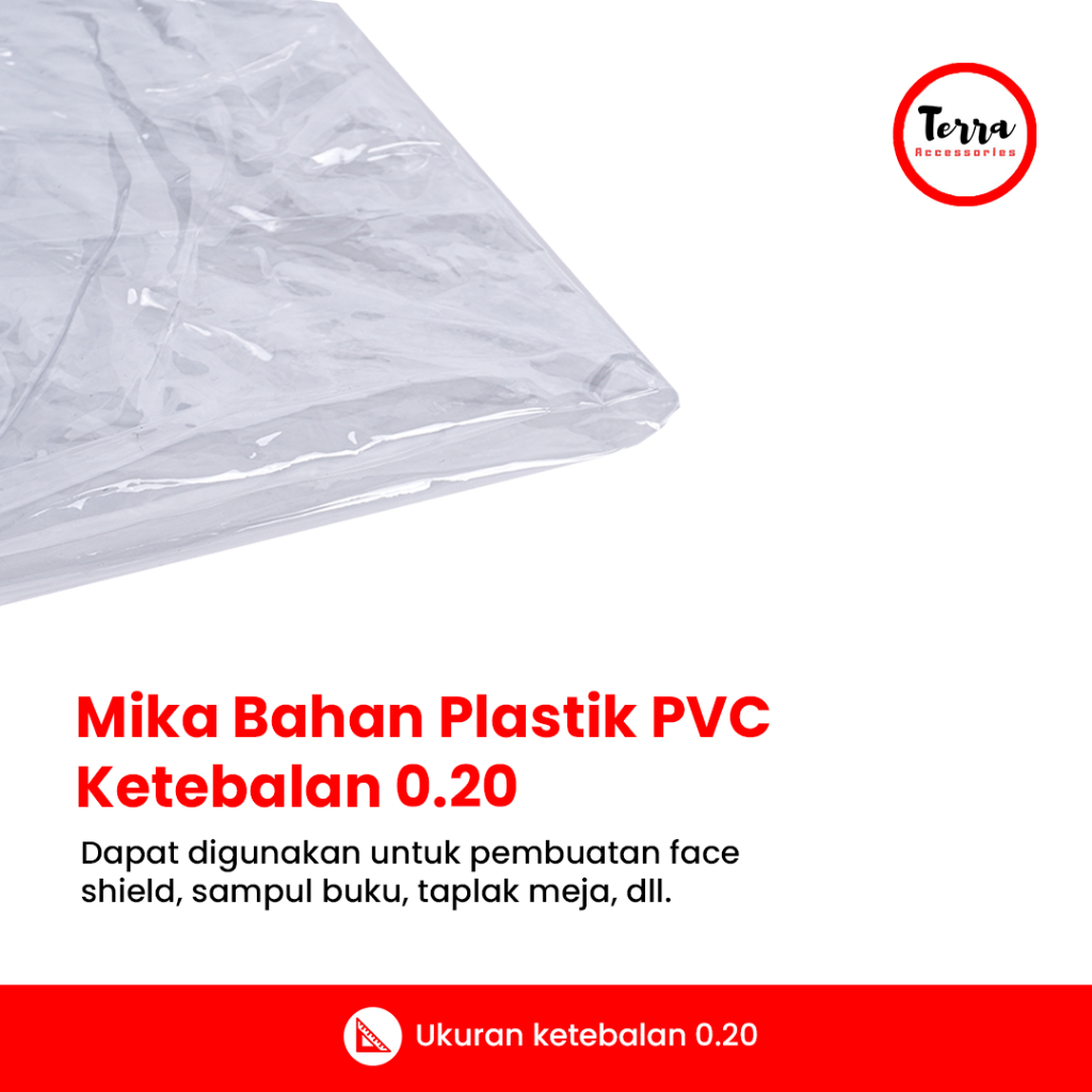 Mika Bahan Plastik PVC Face Shield Ketebalan 0.20, 0.25, 0.30