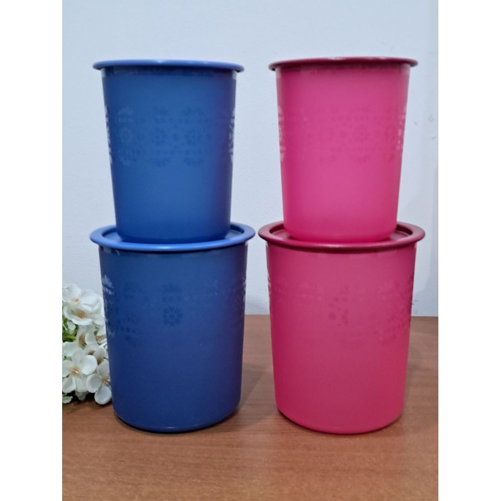 NEW - Set Mosaic Canister 1.2L + 1.9L Tupperware