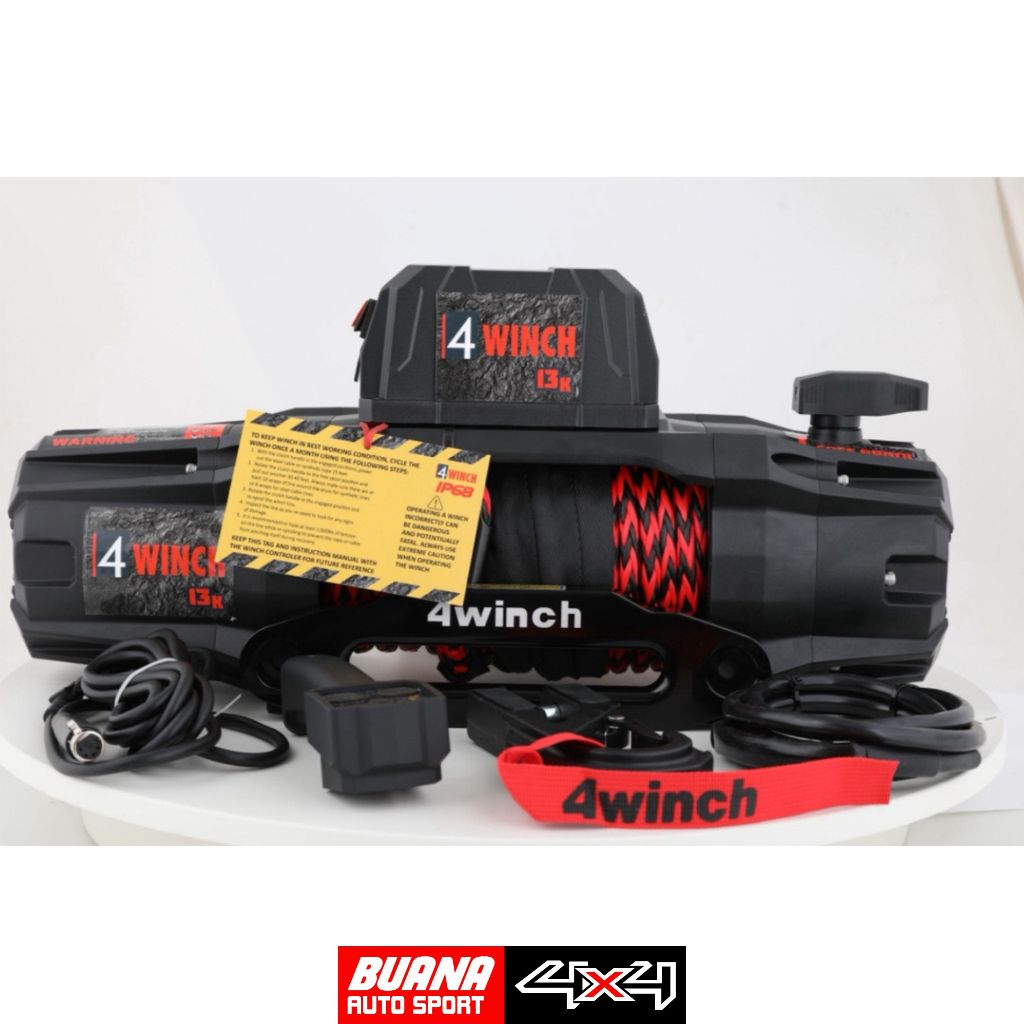 4Winch Winch New 13K Ultimate IP68 Series 6.8hp Winch Offroad 4X4