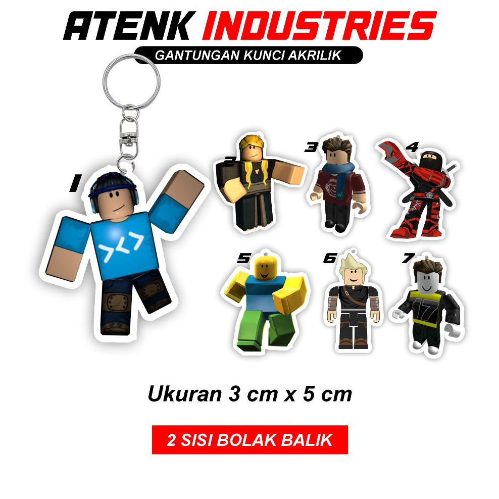 GANTUNGAN KUNCI KARAKTER ROBLOX 4MM 2SISI
