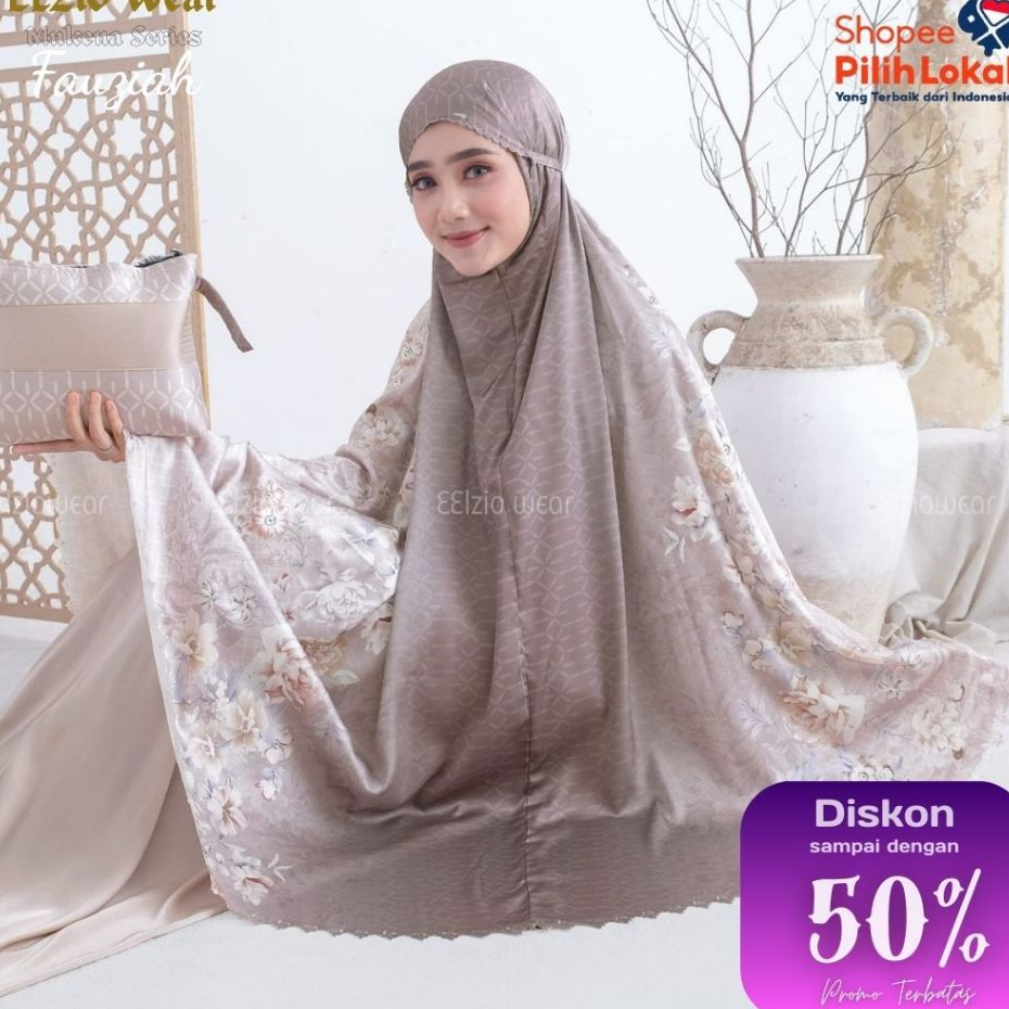 Mukena Dewasa 2in1 Travelling Motif Terbaru Bahan Silky Premium Series Fauziah