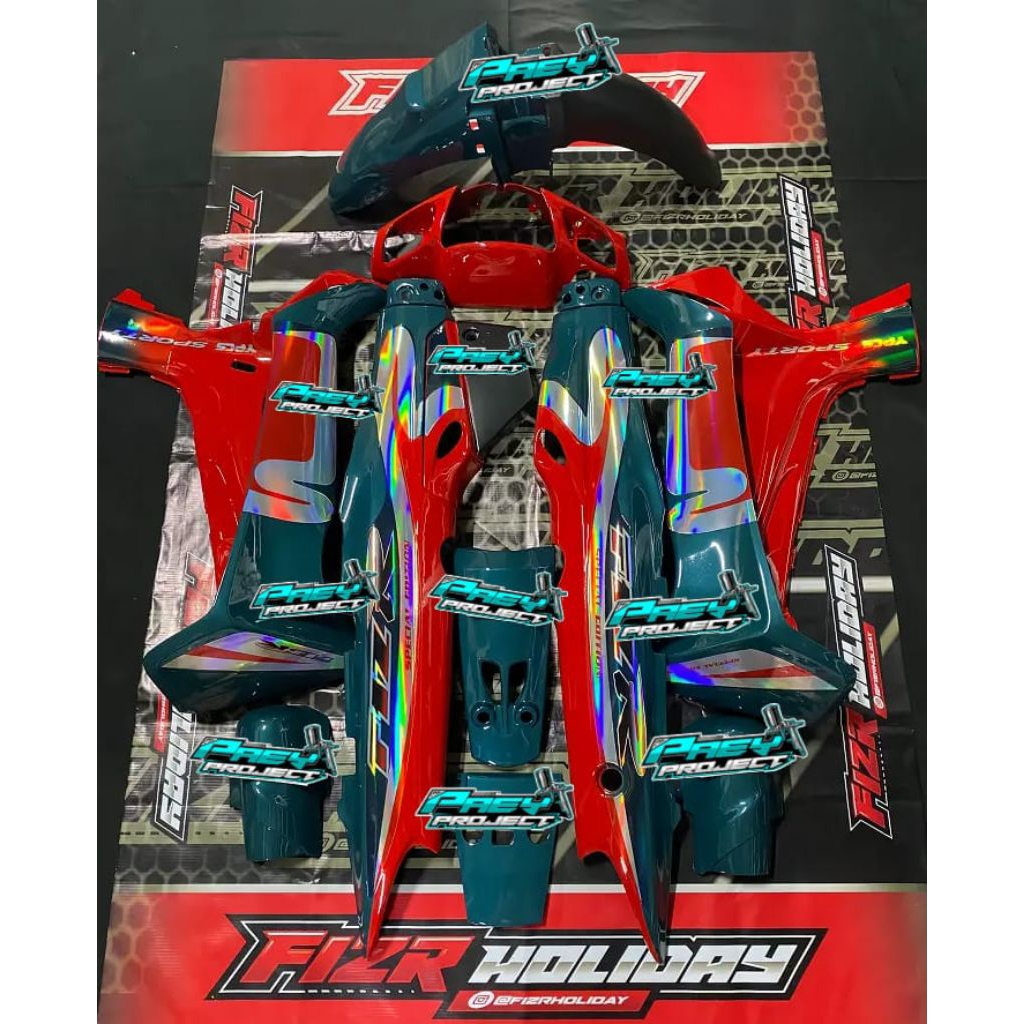 full body halus Yamaha Fiz R model Caltex hologram. cover body halus Yamaha Fiz R Full set