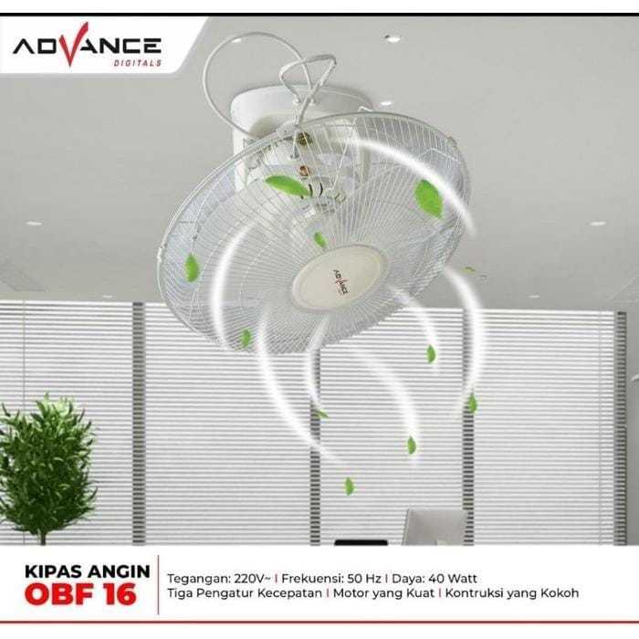 Advance Kipas OBF-16 Kipas Angin 16 Inch Kipas Plafon Garansi Resmi Osilasi 360 Derajat BATAM