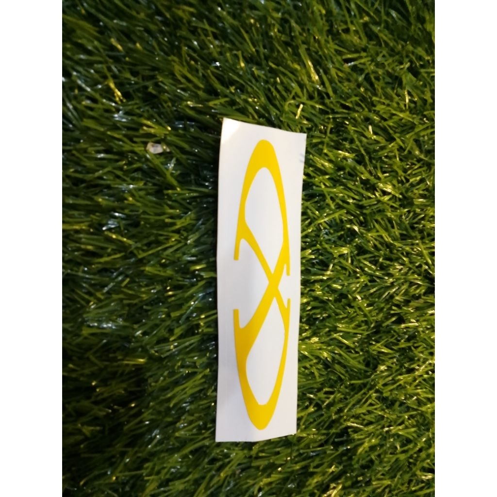 stiker cutting Oakley x metal