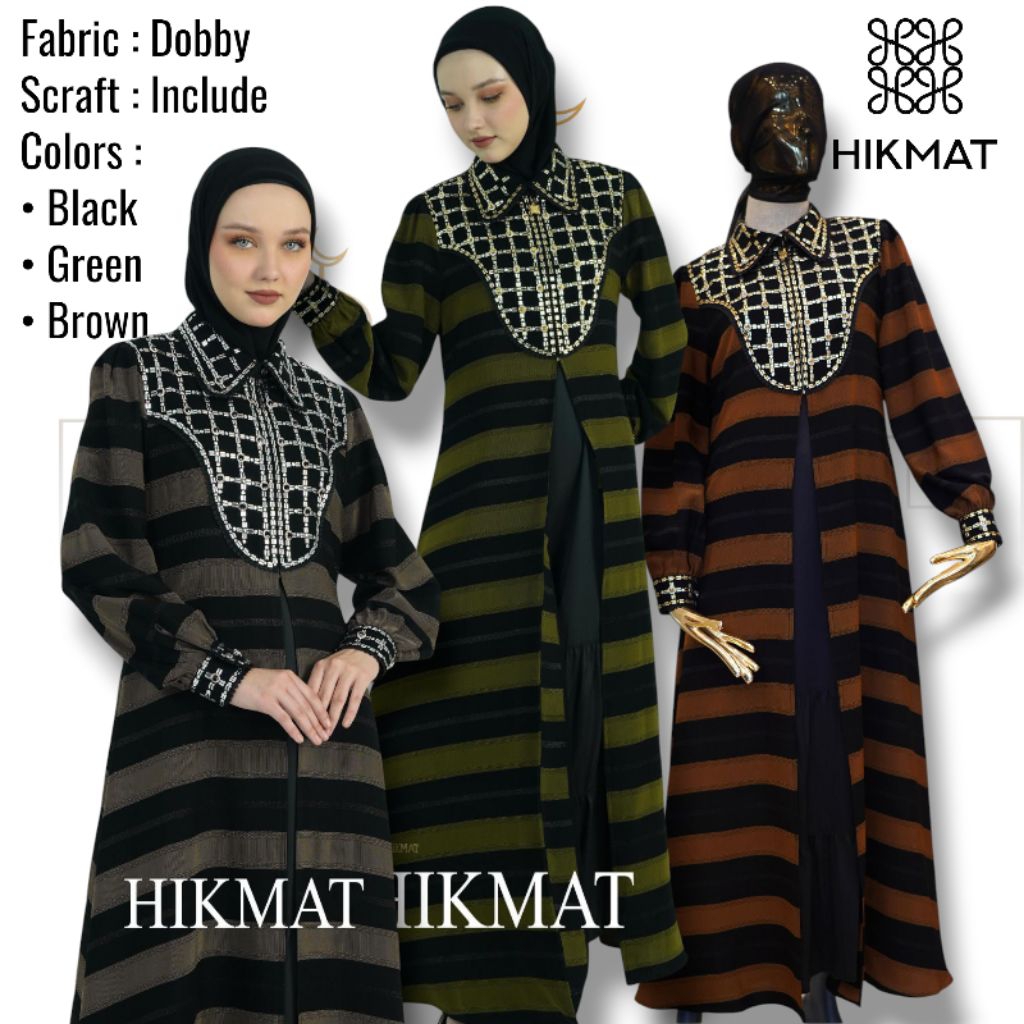[NEW ARRIVAL] A3834 - Abaya Hikmat Fashion Original
