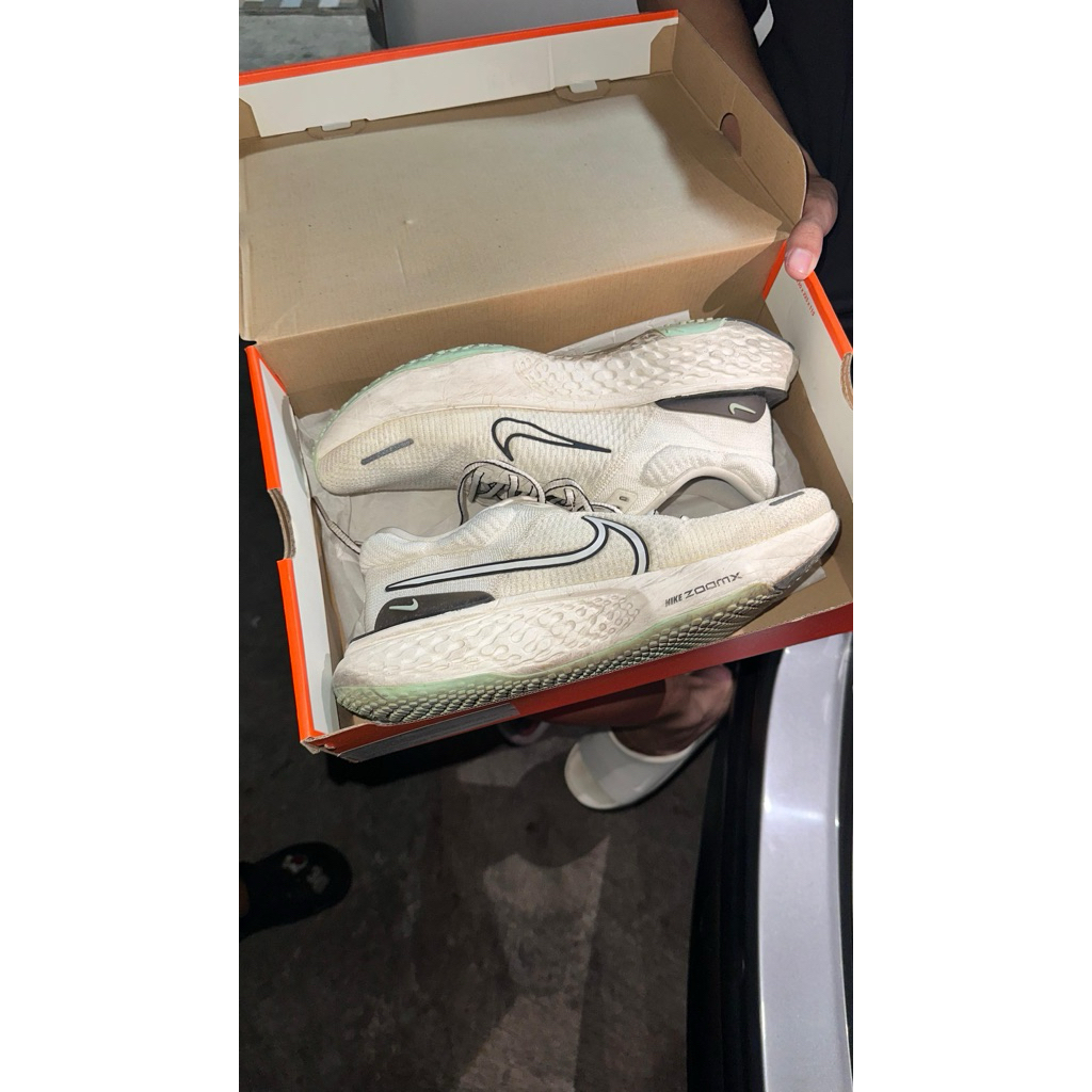 Nike ZoomX Invincible Run Flyknit 2 'Sail Black Mint Foam' sz 43 (Preloved)