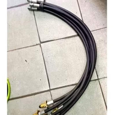Selang Gas LPG 50 kg nepel drat luar putih 1/2" 1/2 mb High Pressure Pigtail Pig Tail Hose