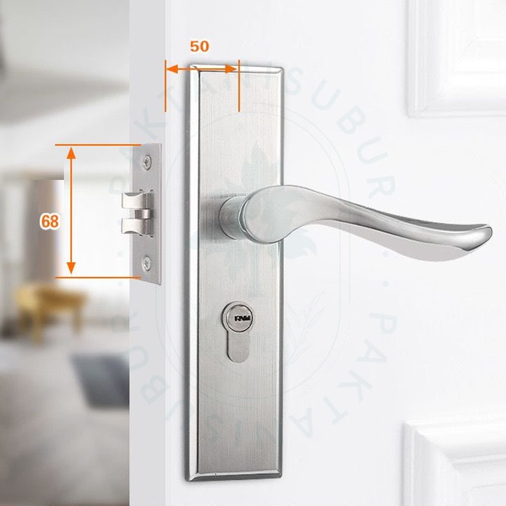 KUNCI PINTU HANDLE CONNEXT GAGANG PINTU KECIL SILVER / KUNCI PINTU SET