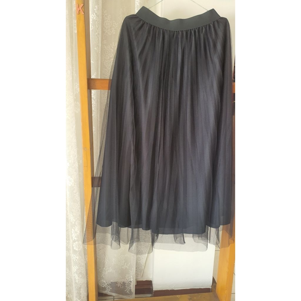 RokTutuDewasaPolosWarna/RokJaringHitam90cm