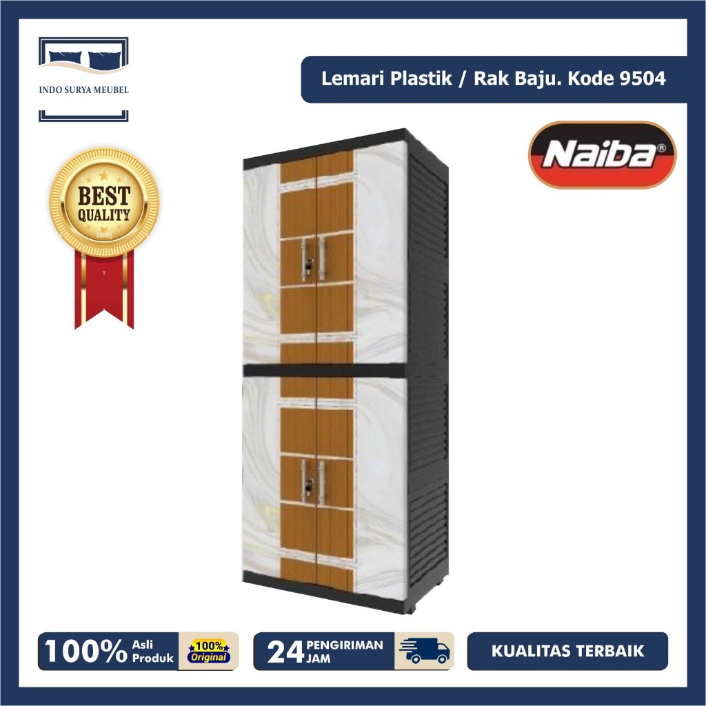 Lemari Plastik Naiba 9504 [ 4 Susun ]