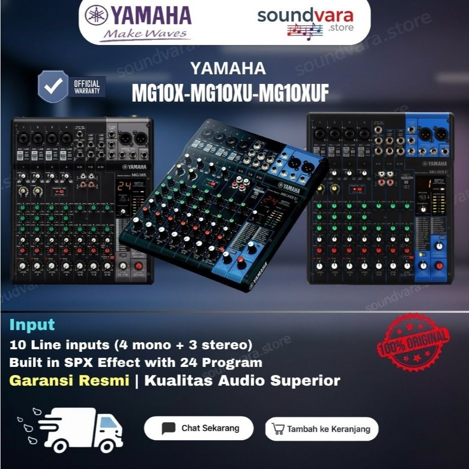 YAMAHA MG10 Series Mixer Audio Profesional (MG10X / MG10XU / MG10XUF)