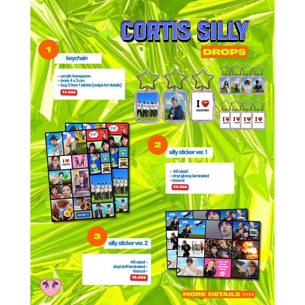 silly cortis [sticker keychain fanmade/merchandise unofficial cortis]