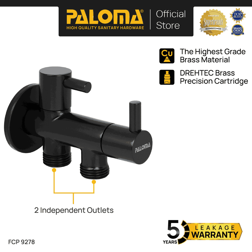 PALOMA FCP 9278 Keran Stop Cabang Keran Toilet Keran WC Keran Jet Shower Wall Tembok Keran Water Air