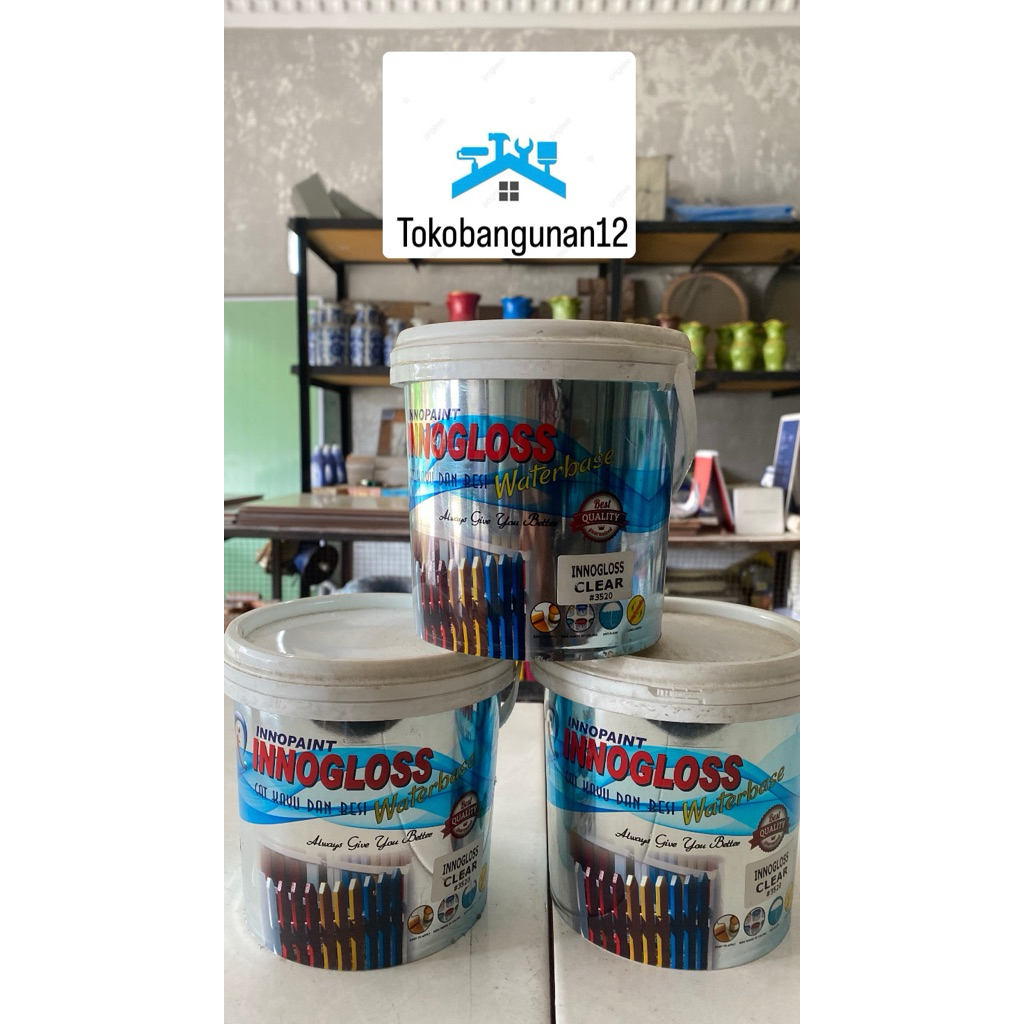 cat clear pengkilat kayu dan besi berbahan air dari INNOGLOSS