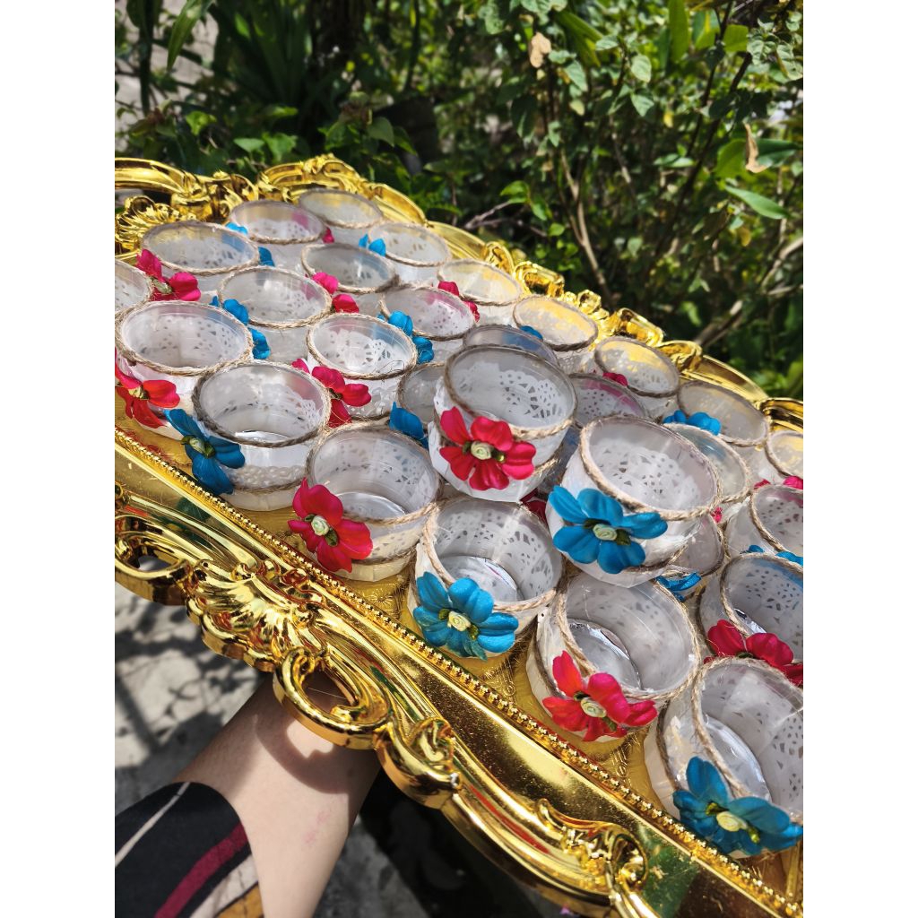 (12)pcs tempat sirih cepuk melati/ sirih pinang/Souvenir Aqiqah/bunga rampai