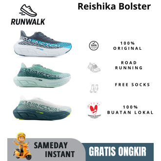 Sepatu Lari 910 Original Reishika Bolster - Hijau-Teal/Hijau-Mint/Biru