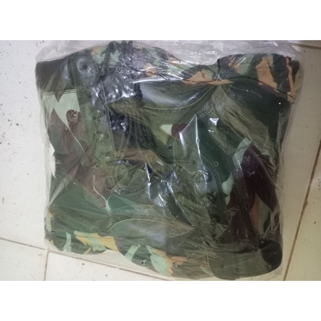 sepatu pdl loreng Brimob ukuran besar jatah asli
