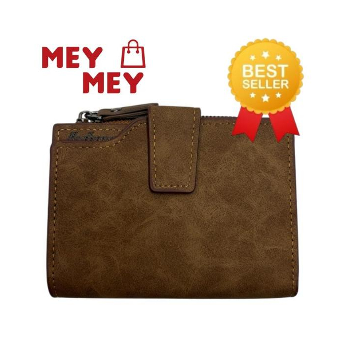 MEYMEYBAGS-Dompet lipat cowok koin cewek simple import kualitas kulit sintetis kecil premium awet