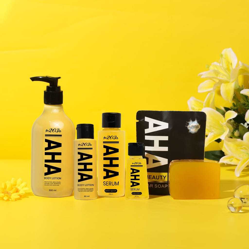 N203R AHA Body Lotion Whitening 300ml & 60ml | Bpom-aha body lotion-aha-body lotion-n203r